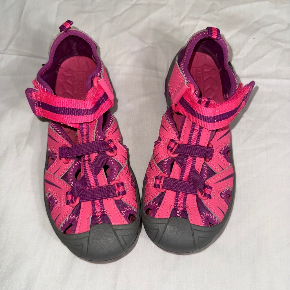 Merrell Hydro Kids Closed Toe Hiking Water Sandals Pink Purple Size 1Y